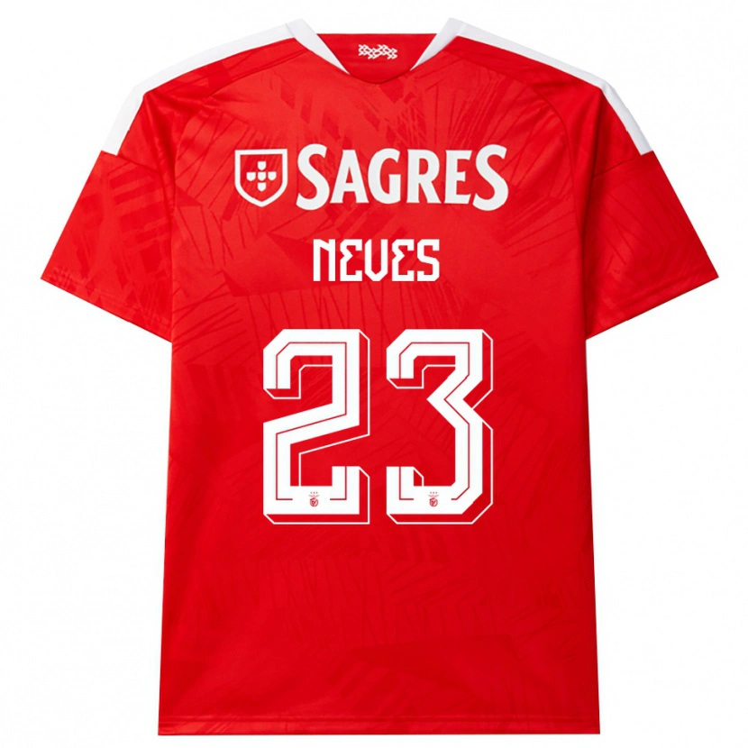 Danxen Kinder Tiago Neves #23 Rot Weiß Gelb Heimtrikot Trikot 2026/27 T-Shirt
