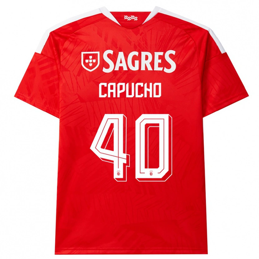 Danxen Kinder João Capucho #40 Rot Weiß Gelb Heimtrikot Trikot 2026/27 T-Shirt