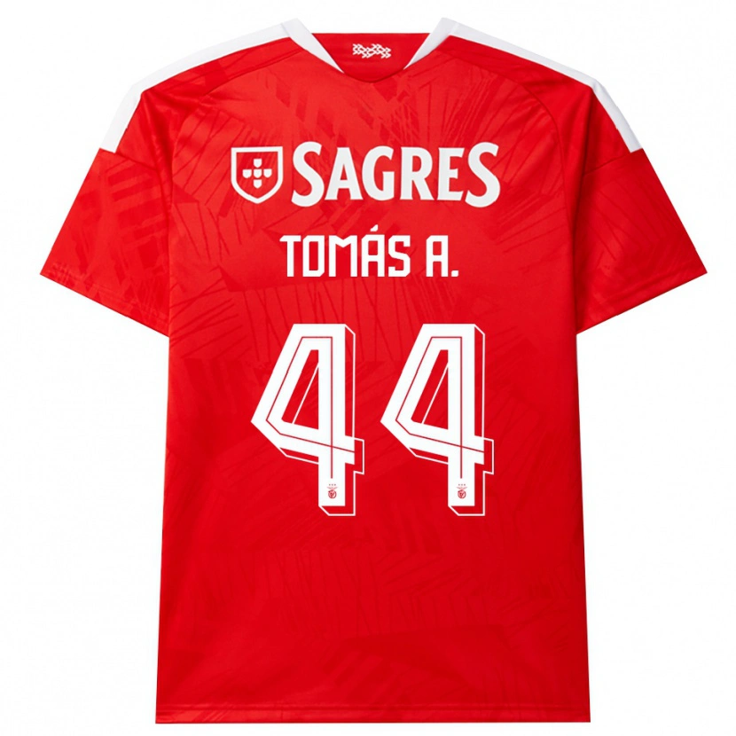 Danxen Kinder Tomás Araújo #44 Rot Weiß Gelb Heimtrikot Trikot 2026/27 T-Shirt