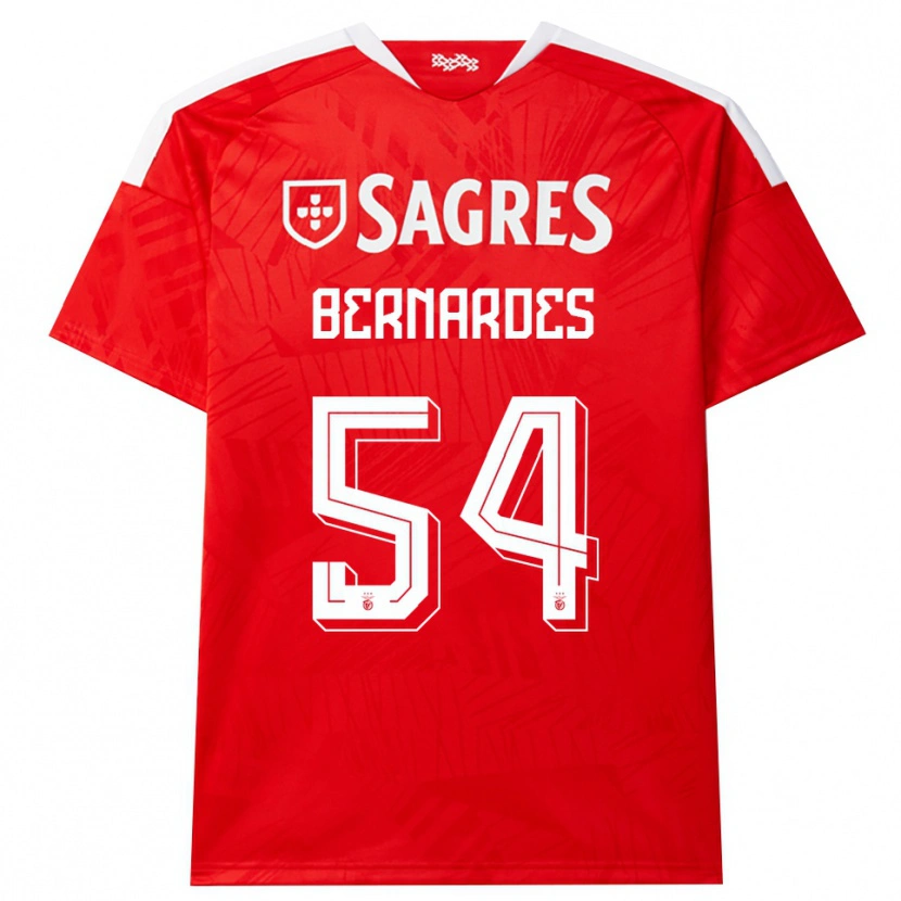 Danxen Kinder Francisco Bernardes De Freitas Neto #54 Rot Weiß Gelb Heimtrikot Trikot 2026/27 T-Shirt