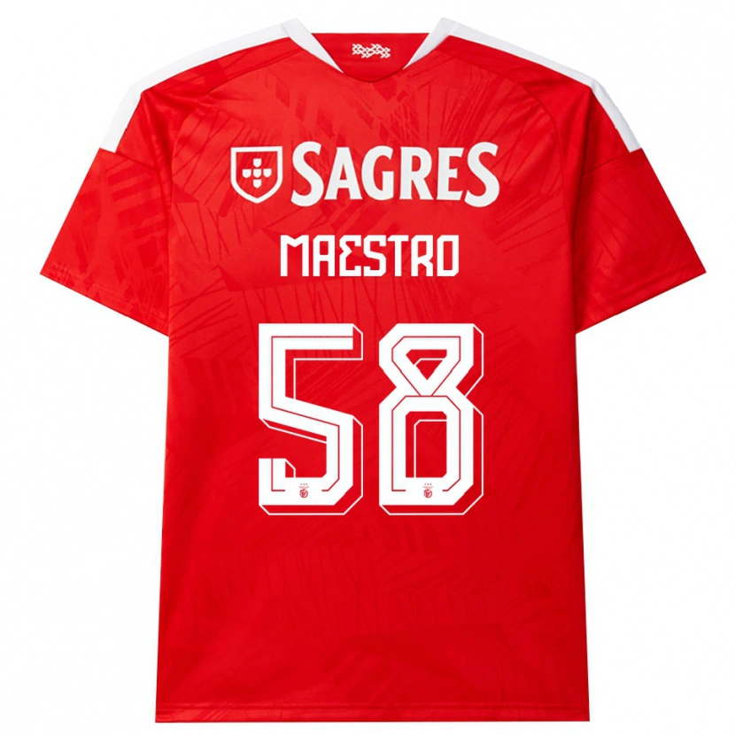 Danxen Kinder Maestro #58 Rot Weiß Gelb Heimtrikot Trikot 2026/27 T-Shirt