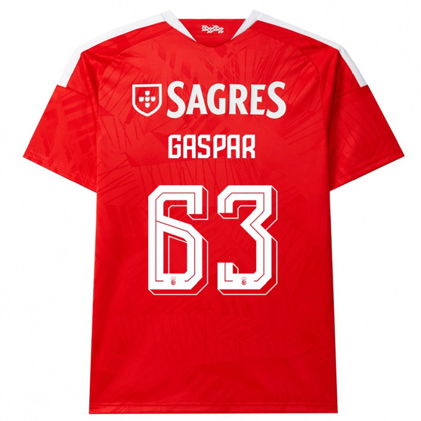 Danxen Kinder Guilherme Gaspar #63 Rot Weiß Gelb Heimtrikot Trikot 2026/27 T-Shirt
