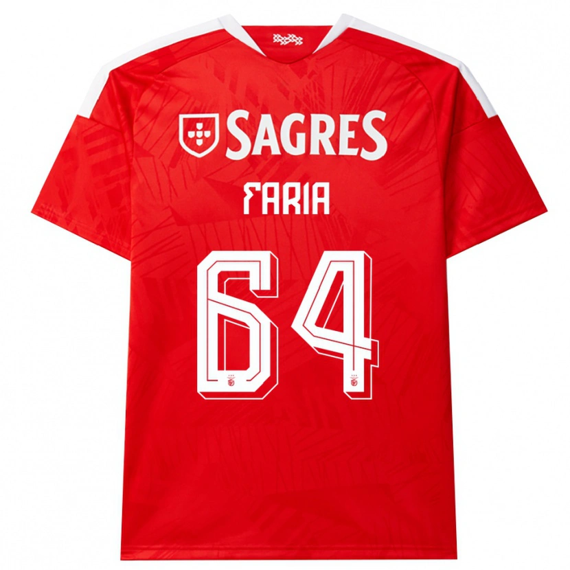 Danxen Kinder Hugo Faria #64 Rot Weiß Gelb Heimtrikot Trikot 2026/27 T-Shirt