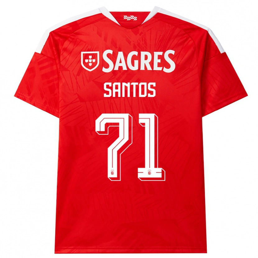 Danxen Kinder Leandro Santos #71 Rot Weiß Gelb Heimtrikot Trikot 2026/27 T-Shirt