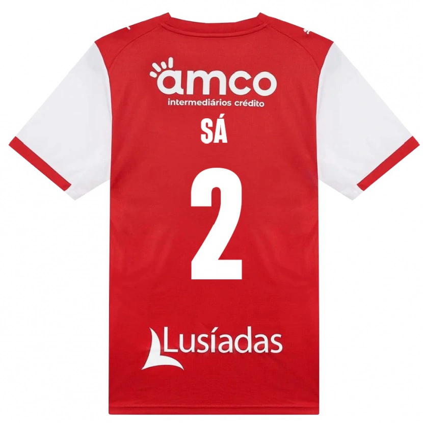 Danxen Kinder Henrique Sá #2 Weiß Rot Schwarz Heimtrikot Trikot 2026/27 T-Shirt
