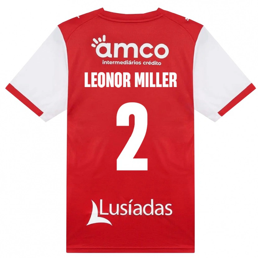 Danxen Kinder Maria Leonor #2 Weiß Rot Schwarz Heimtrikot Trikot 2026/27 T-Shirt
