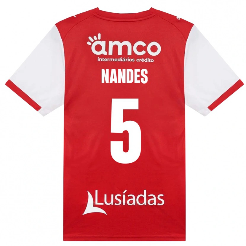 Danxen Kinder Nandes #5 Weiß Rot Schwarz Heimtrikot Trikot 2026/27 T-Shirt