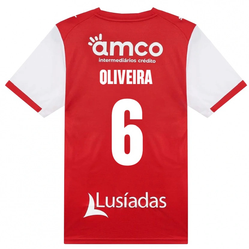 Danxen Kinder Afonso Oliveira #6 Weiß Rot Schwarz Heimtrikot Trikot 2026/27 T-Shirt