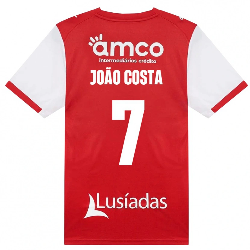 Danxen Kinder João Costa #7 Weiß Rot Schwarz Heimtrikot Trikot 2026/27 T-Shirt
