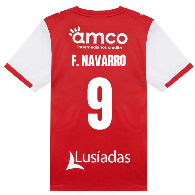Danxen Kinder Fran Navarro #9 Weiß Rot Schwarz Heimtrikot Trikot 2026/27 T-Shirt