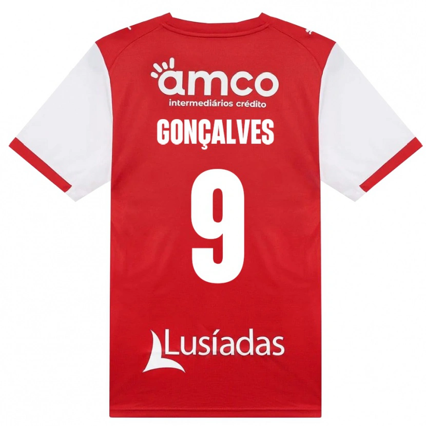 Danxen Kinder João Gonçalves #9 Weiß Rot Schwarz Heimtrikot Trikot 2026/27 T-Shirt