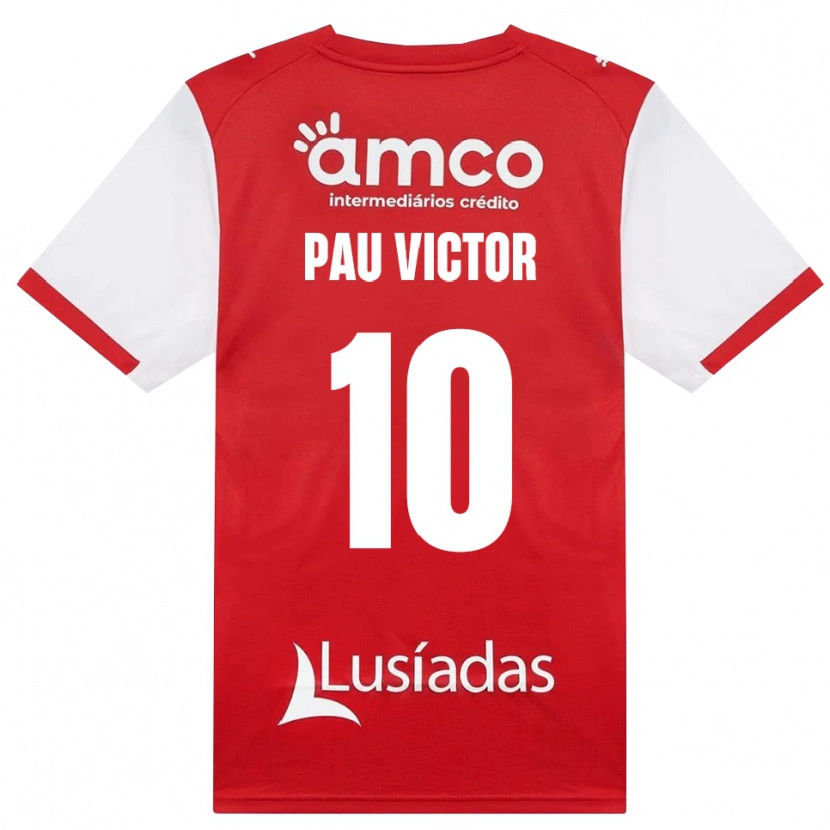 Danxen Kinder Pau Víctor #10 Weiß Rot Schwarz Heimtrikot Trikot 2026/27 T-Shirt