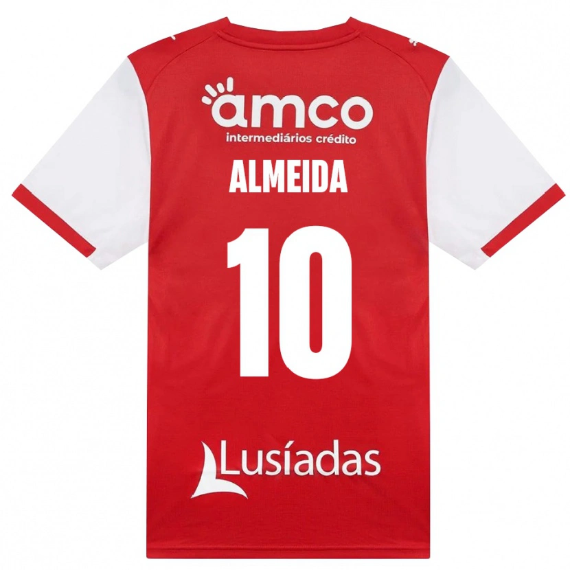Danxen Kinder Vitória Almeida #10 Weiß Rot Schwarz Heimtrikot Trikot 2026/27 T-Shirt