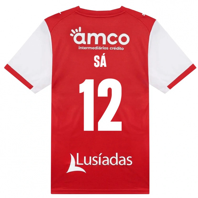 Danxen Kinder Tiago Sá #12 Weiß Rot Schwarz Heimtrikot Trikot 2026/27 T-Shirt