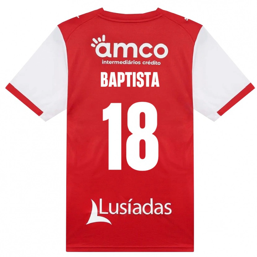 Danxen Kinder Tiago Baptista #18 Weiß Rot Schwarz Heimtrikot Trikot 2026/27 T-Shirt
