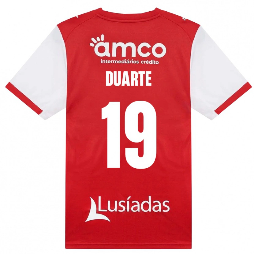 Danxen Kinder João Duarte #19 Weiß Rot Schwarz Heimtrikot Trikot 2026/27 T-Shirt