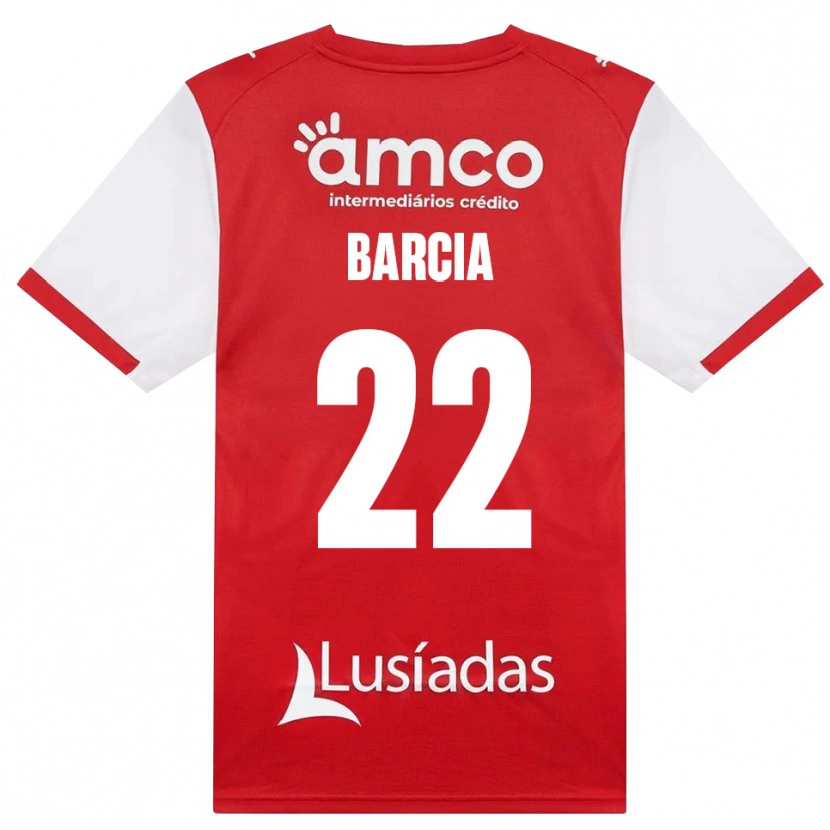 Danxen Kinder Sergio Barcia #22 Weiß Rot Schwarz Heimtrikot Trikot 2026/27 T-Shirt