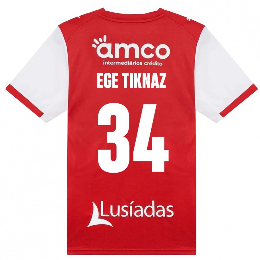 Danxen Kinder Demir Ege Tıknaz #34 Weiß Rot Schwarz Heimtrikot Trikot 2026/27 T-Shirt