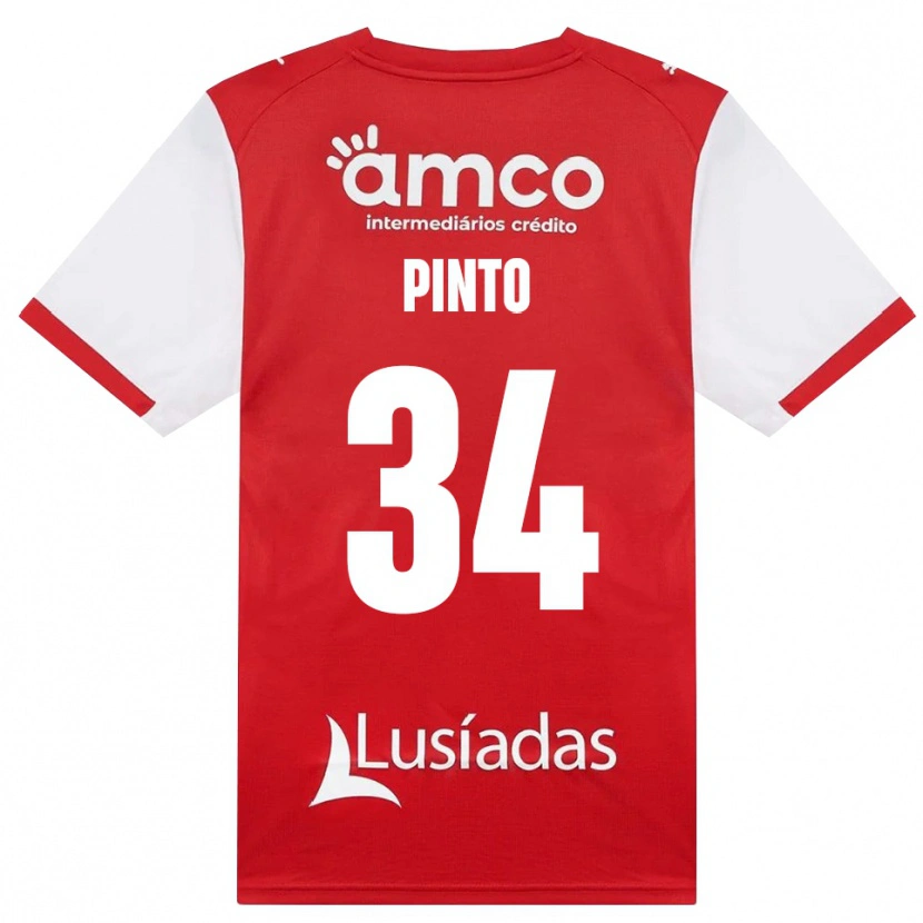 Danxen Kinder Ana Pinto #34 Weiß Rot Schwarz Heimtrikot Trikot 2026/27 T-Shirt