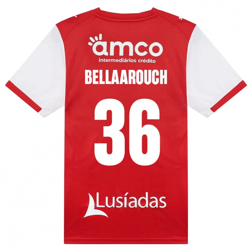 Danxen Kinder Alaa Bellaarouch #36 Weiß Rot Schwarz Heimtrikot Trikot 2026/27 T-Shirt