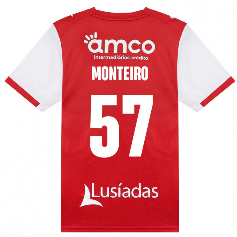 Danxen Kinder Jordan Monteiro #57 Weiß Rot Schwarz Heimtrikot Trikot 2026/27 T-Shirt