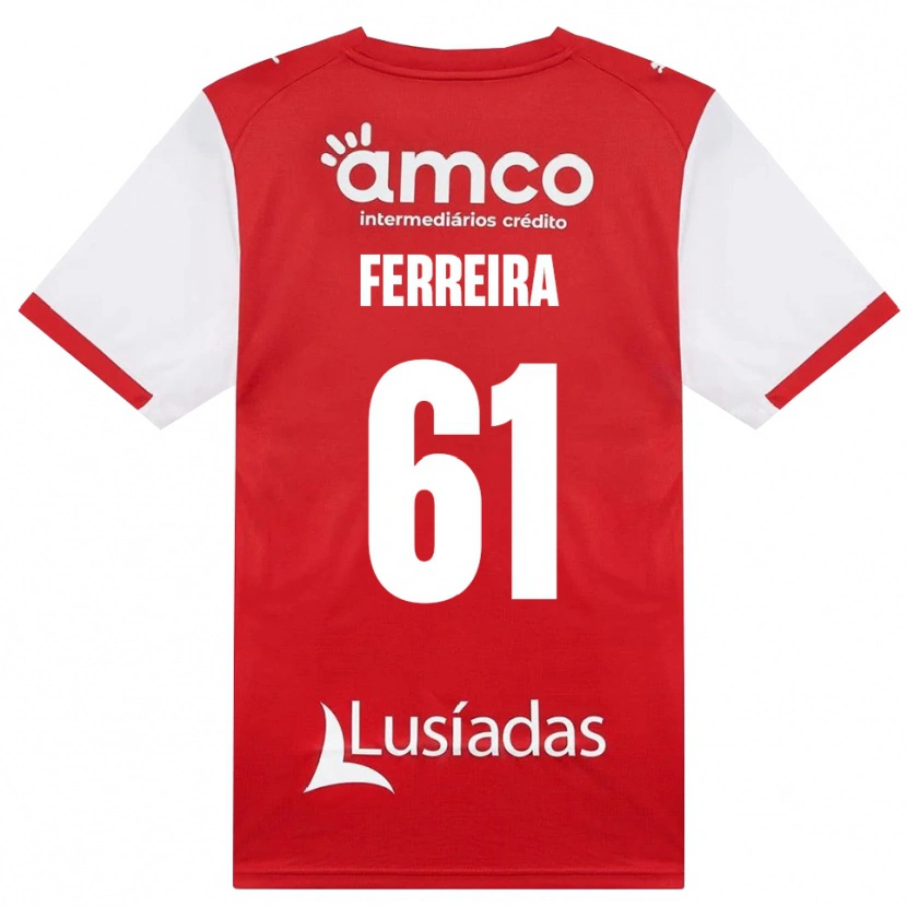 Danxen Kinder Tiago Ferreira #61 Weiß Rot Schwarz Heimtrikot Trikot 2026/27 T-Shirt