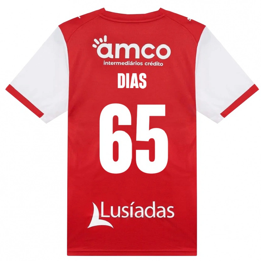 Danxen Kinder Leandro Dias #65 Weiß Rot Schwarz Heimtrikot Trikot 2026/27 T-Shirt