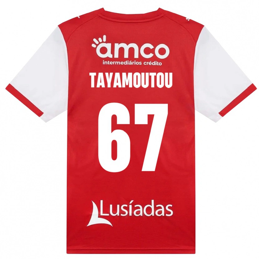 Danxen Kinder Enzo Tayamoutou #67 Weiß Rot Schwarz Heimtrikot Trikot 2026/27 T-Shirt
