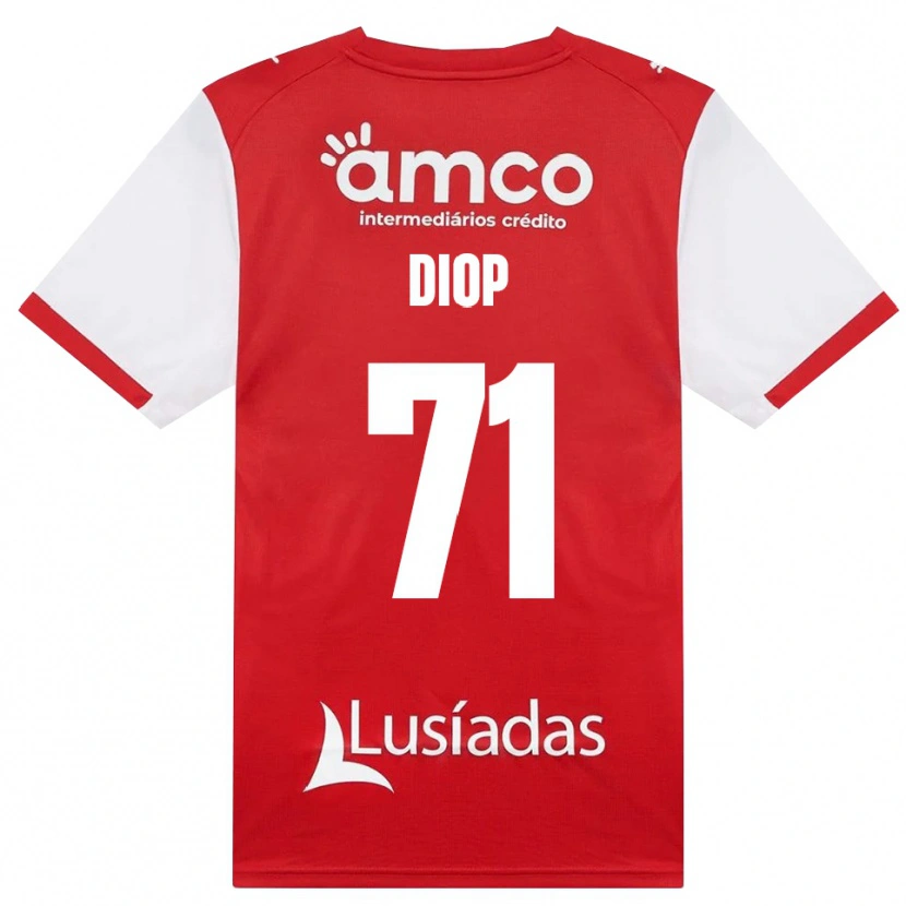Danxen Kinder Mamadou Diop #71 Weiß Rot Schwarz Heimtrikot Trikot 2026/27 T-Shirt