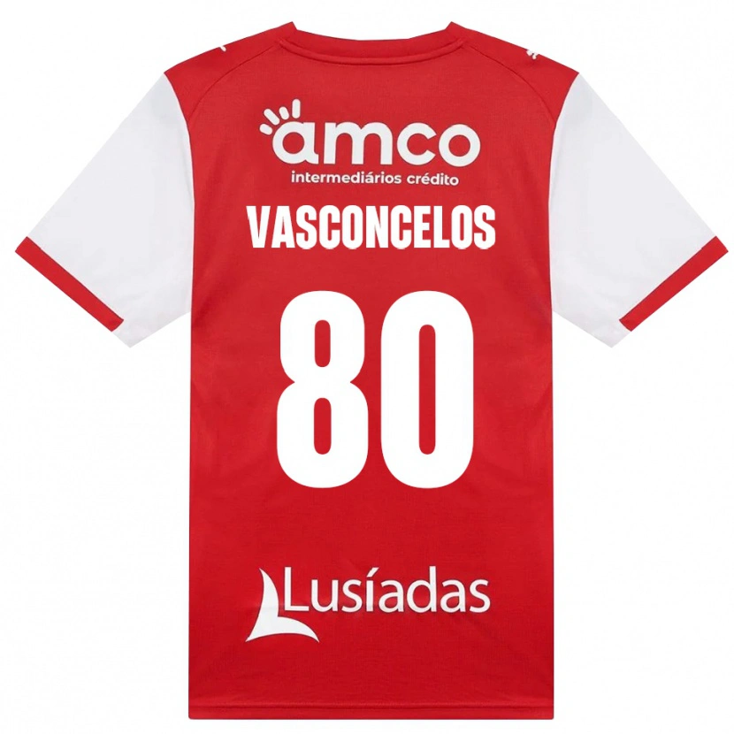 Danxen Kinder Vasconcelos #80 Weiß Rot Schwarz Heimtrikot Trikot 2026/27 T-Shirt