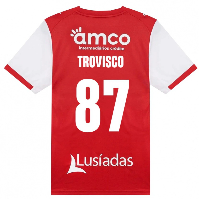 Danxen Kinder João Trovisco #87 Weiß Rot Schwarz Heimtrikot Trikot 2026/27 T-Shirt