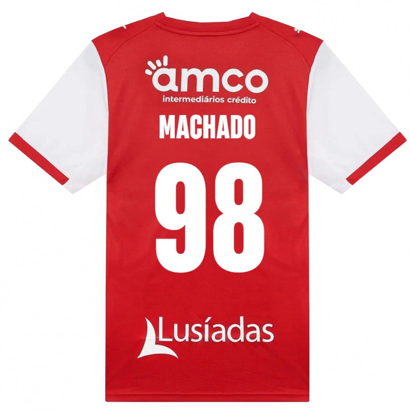 Danxen Kinder Gonçalo Machado #98 Weiß Rot Schwarz Heimtrikot Trikot 2026/27 T-Shirt