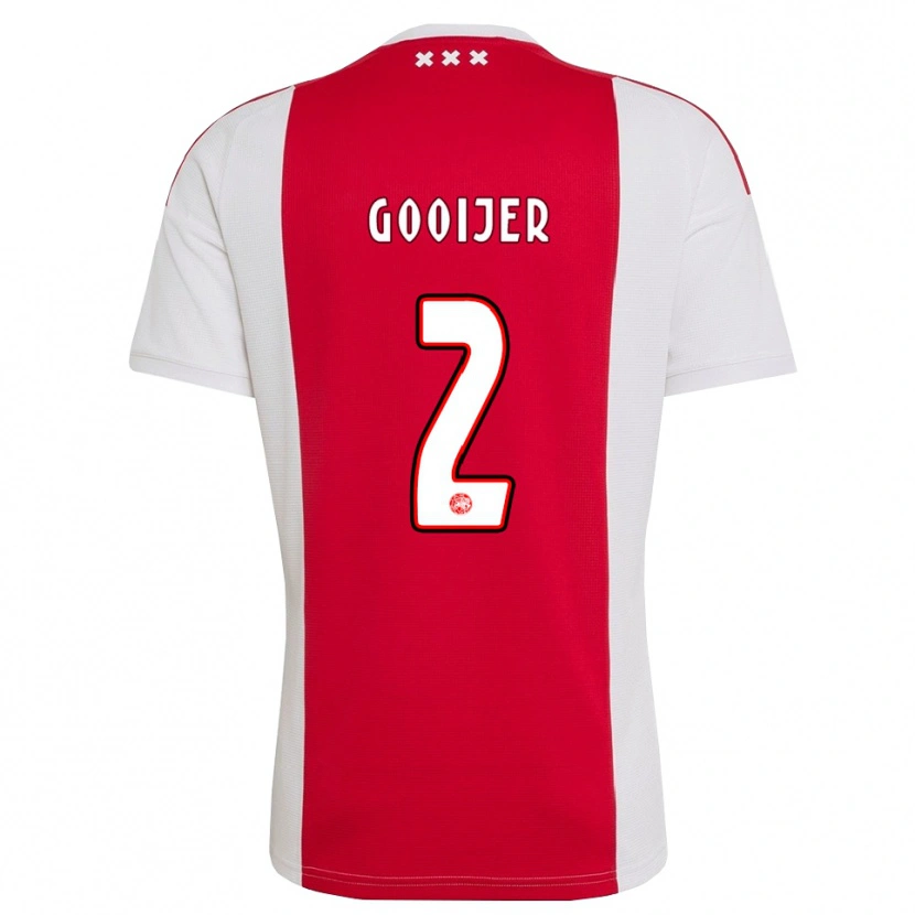 Danxen Kinder Tristan Gooijer #2 Rot Weiß Gelb Heimtrikot Trikot 2026/27 T-Shirt