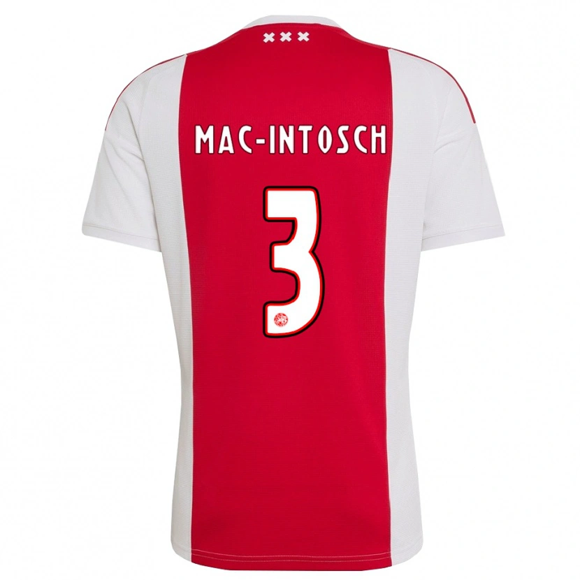 Danxen Kinder Calvin Mac-Intosch #3 Rot Weiß Gelb Heimtrikot Trikot 2026/27 T-Shirt