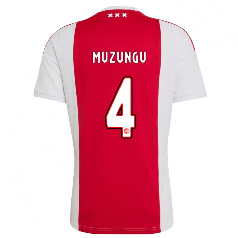 Danxen Kinder Marvyn Muzungu #4 Rot Weiß Gelb Heimtrikot Trikot 2026/27 T-Shirt
