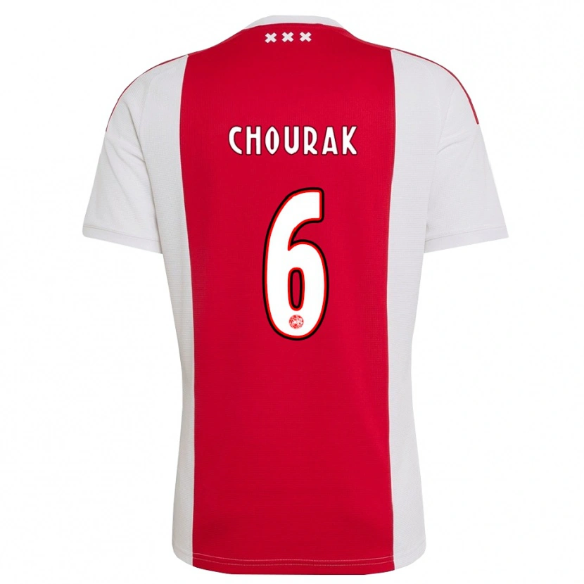 Danxen Kinder Nassef Chourak #6 Rot Weiß Gelb Heimtrikot Trikot 2026/27 T-Shirt