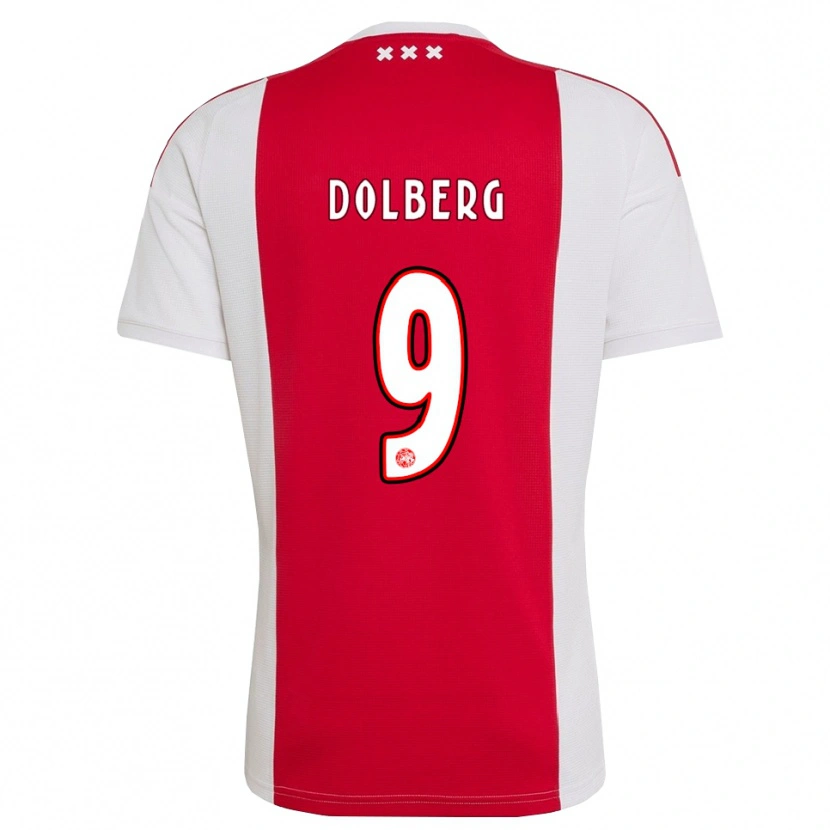 Danxen Kinder Kasper Dolberg #9 Rot Weiß Gelb Heimtrikot Trikot 2026/27 T-Shirt