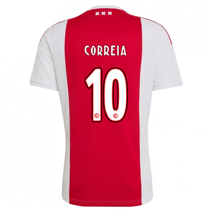 Danxen Kinder Tim Correia #10 Rot Weiß Gelb Heimtrikot Trikot 2026/27 T-Shirt