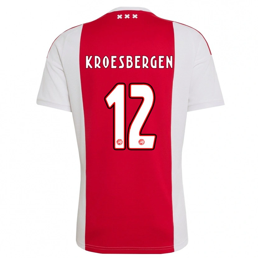 Danxen Kinder Branko Kroesbergen #12 Rot Weiß Gelb Heimtrikot Trikot 2026/27 T-Shirt