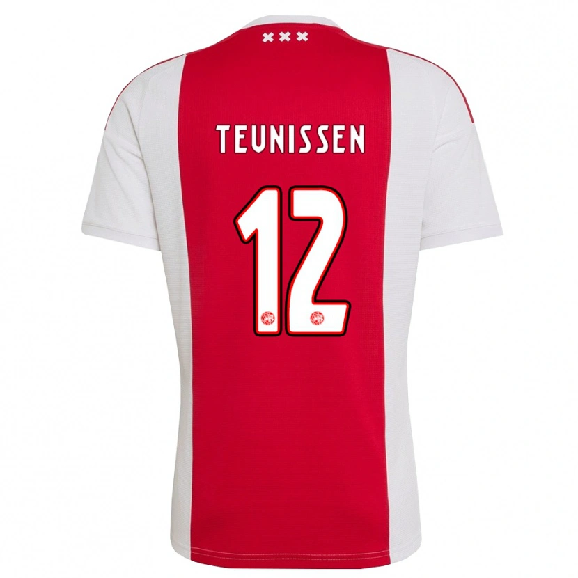 Danxen Kinder Jort Teunissen #12 Rot Weiß Gelb Heimtrikot Trikot 2026/27 T-Shirt