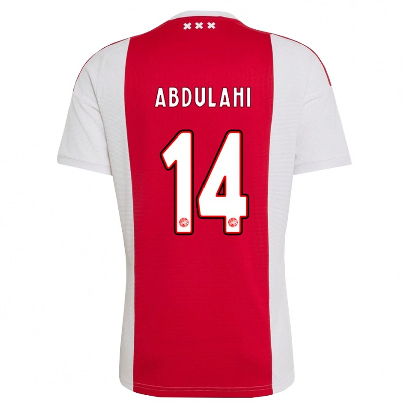 Danxen Kinder Liban Abdulahi #14 Rot Weiß Gelb Heimtrikot Trikot 2026/27 T-Shirt