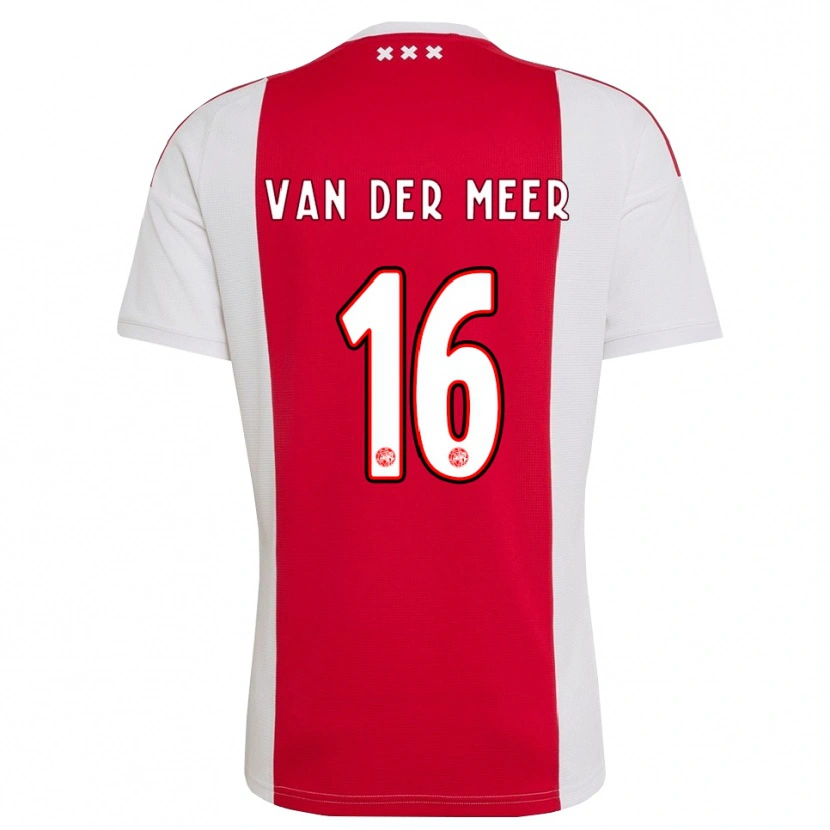 Danxen Kinder Reno Van Der Meer #16 Rot Weiß Gelb Heimtrikot Trikot 2026/27 T-Shirt