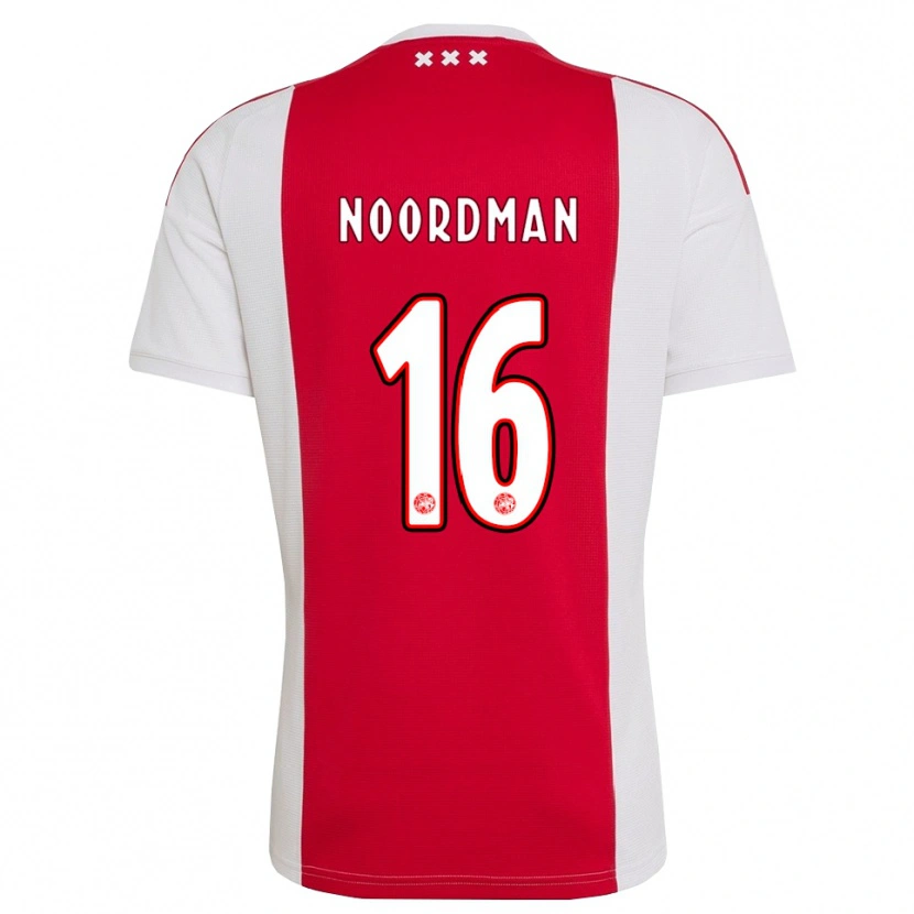 Danxen Kinder Danique Noordman #16 Rot Weiß Gelb Heimtrikot Trikot 2026/27 T-Shirt