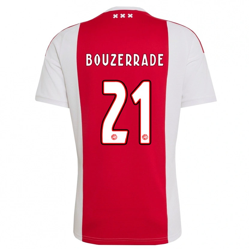 Danxen Kinder Zaina Bouzerrade #21 Rot Weiß Gelb Heimtrikot Trikot 2026/27 T-Shirt