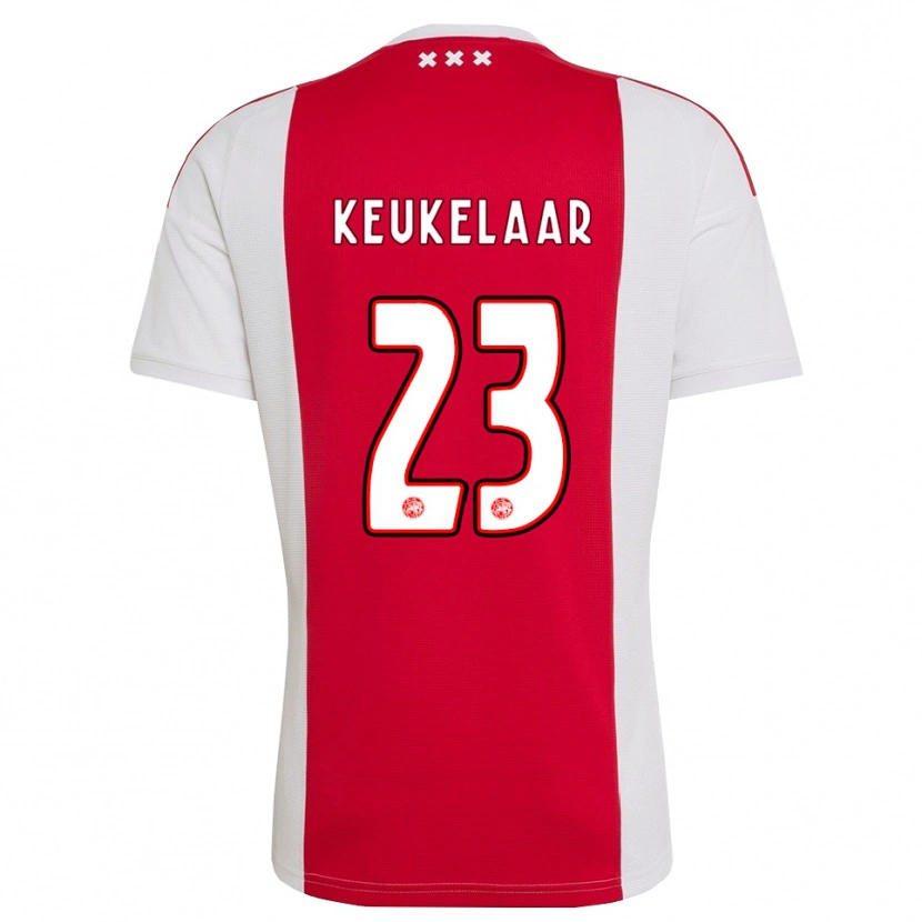 Danxen Kinder Lotte Keukelaar #23 Rot Weiß Gelb Heimtrikot Trikot 2026/27 T-Shirt