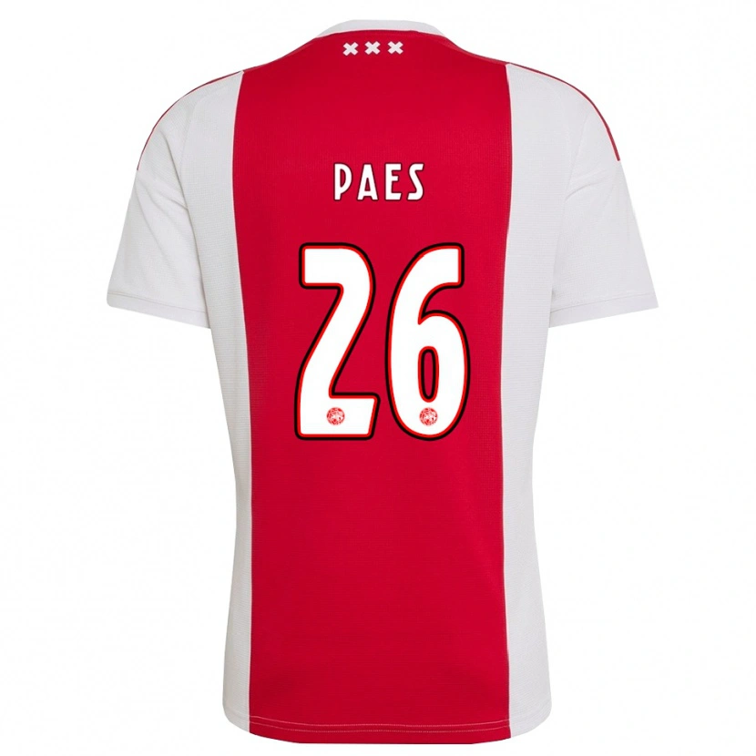 Danxen Kinder Maarten Paes #26 Rot Weiß Gelb Heimtrikot Trikot 2026/27 T-Shirt