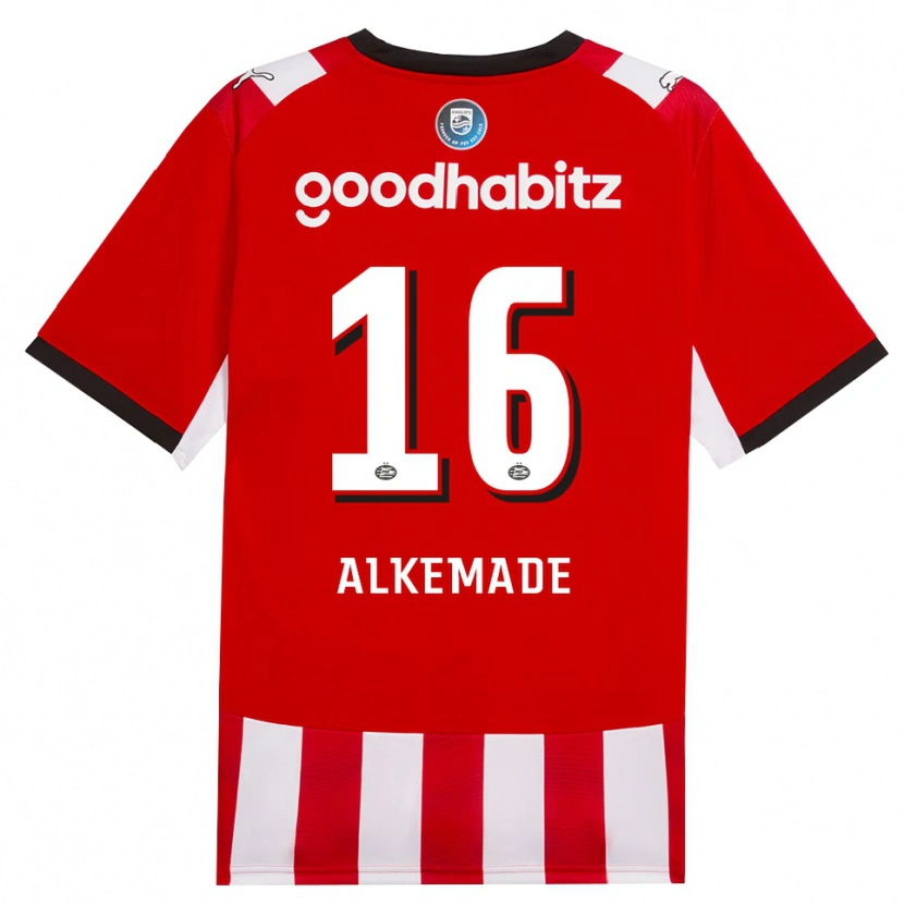 Danxen Kinder Lisan Alkemade #16 Rot Weiß Schwarz Heimtrikot Trikot 2026/27 T-Shirt