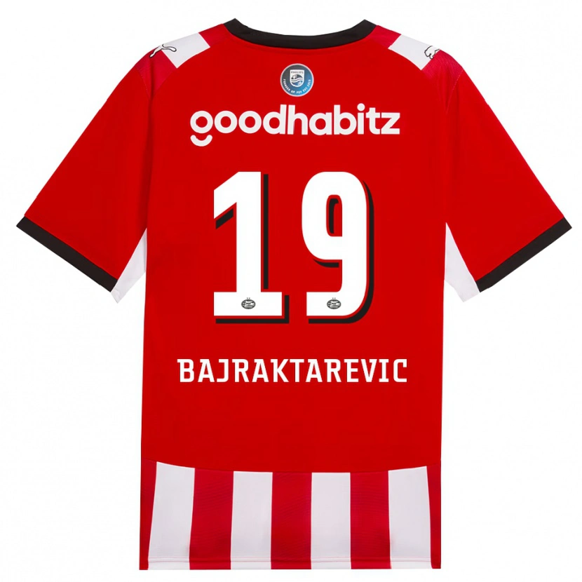 Danxen Kinder Esmir Bajraktarevic #19 Rot Weiß Schwarz Heimtrikot Trikot 2026/27 T-Shirt