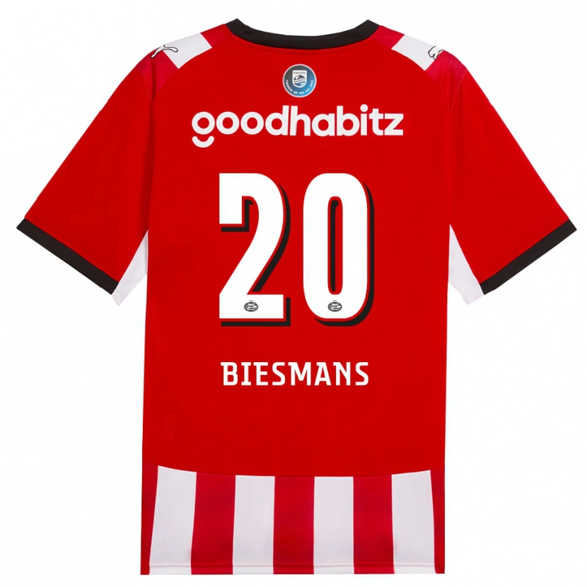 Danxen Kinder Julie Biesmans #20 Rot Weiß Schwarz Heimtrikot Trikot 2026/27 T-Shirt