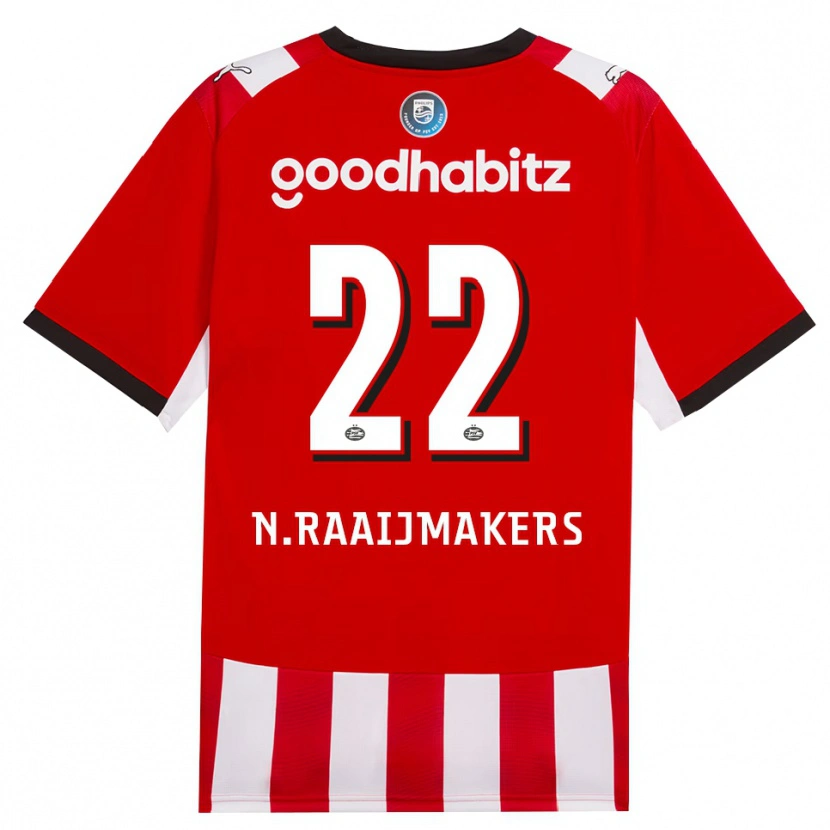 Danxen Kinder Niels Raaijmakers #22 Rot Weiß Schwarz Heimtrikot Trikot 2026/27 T-Shirt